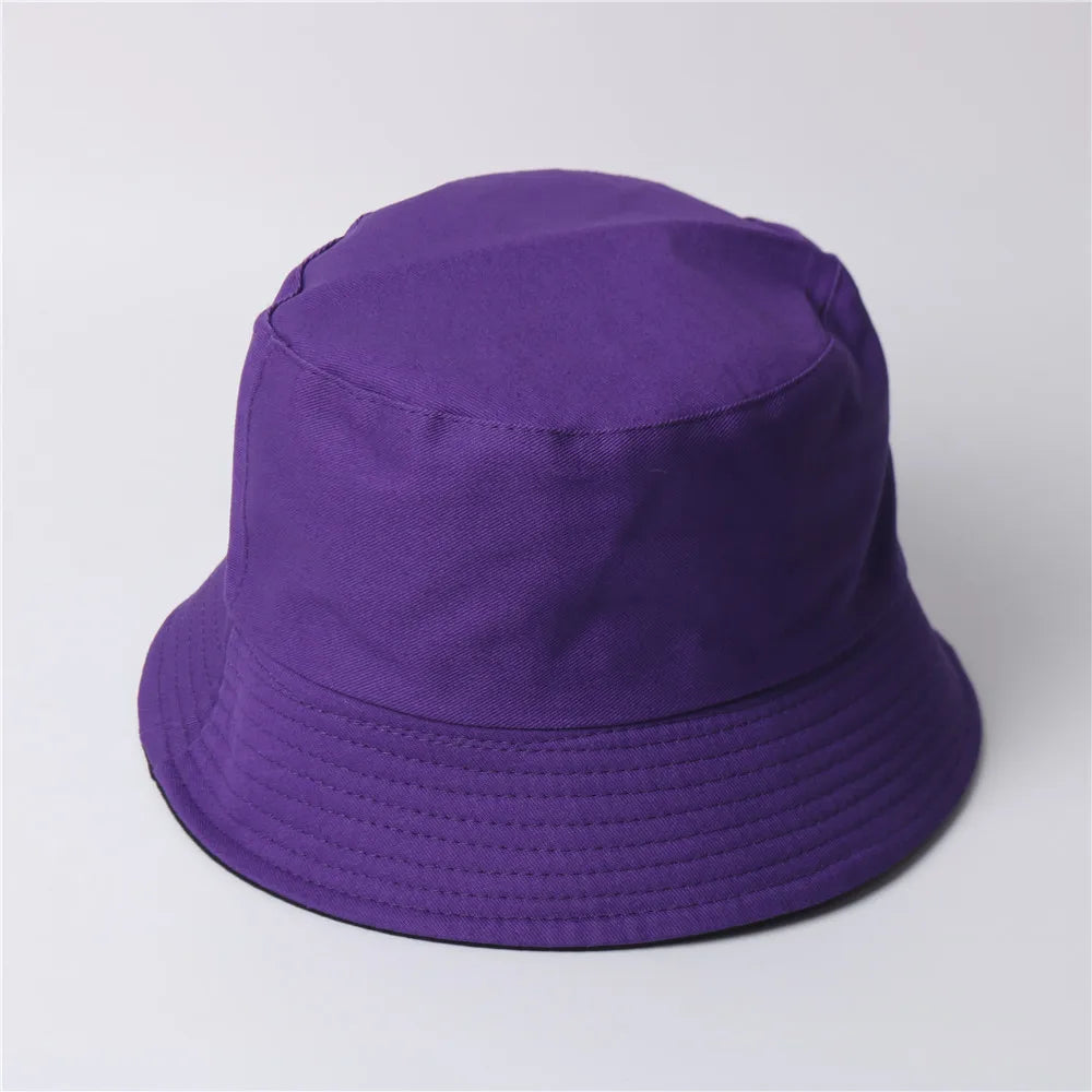 Free Custom LOGO Design Double-sided Bucket Hat Ladies Men Summer Fishing Hat Leisure Fishing Hat Panama  Bob Bucket Gorros