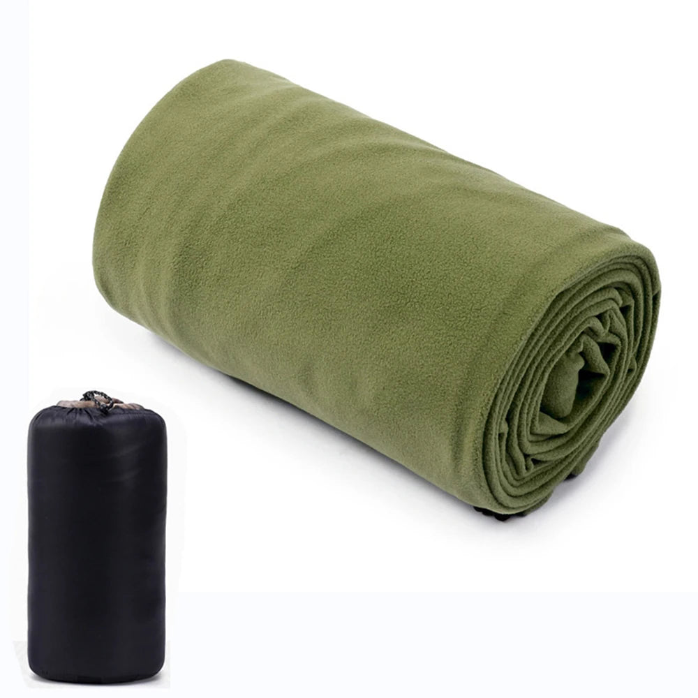 Outdoor camping warm sleeping bag 180x80cm adult fleece sleeping bag with inner packaging bag ultra lightweight and portable