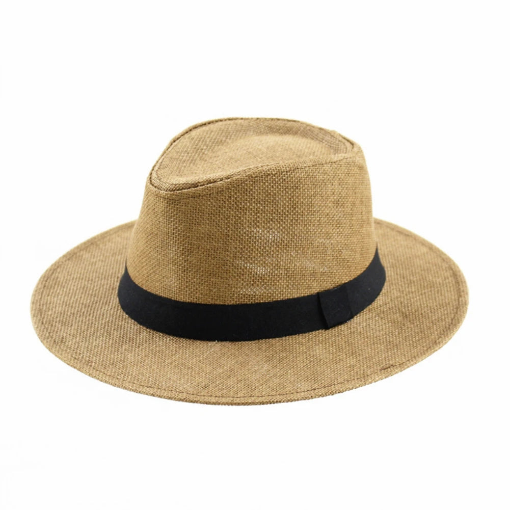 Summer Breathable Sunscreen Straw Hat for Men and Women  Fashionable Sun Protection and UV Protection Hat Panama Hat