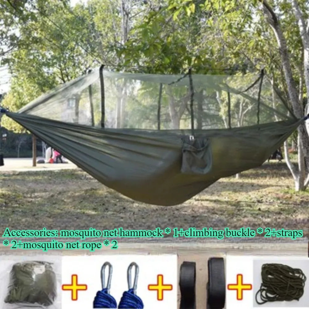 Outdoor Mosquito Net Hammock Camping With Mosquito Net Ultra Light Nylon Double Camping Aerial Tent Portable Travel Outdoors