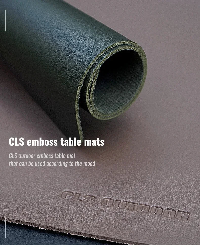 CLS Camping Table Mats  Waterproof Insulated Table Mat Leather Floor Mat PU Tablecloth Floor Mat Greaseproof Table Stall Picnic