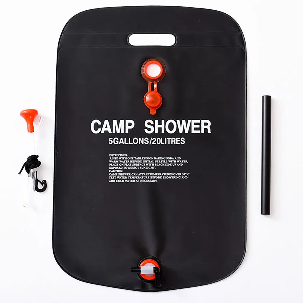 20L Portable Outdoor Camping Shower Bag Solar Heated Travel Hiking Climbing Shower Bath Water Bags Camping Equipment