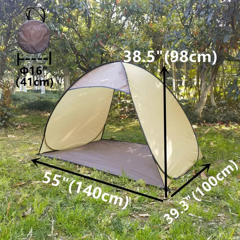 Pop Up Instant Portable Outdoors Quick Cabana Beach Tent Sun Shelter for 2-3 People UV Protection Portable Sunshade, Baby Canopy