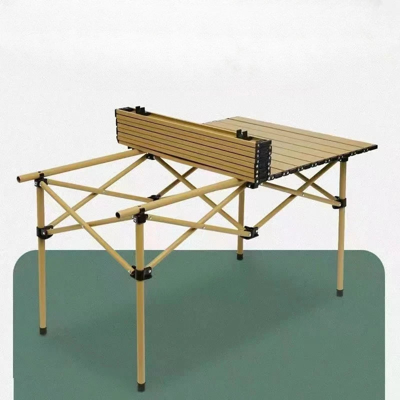 Outdoor Picnic Folding Desk Easy To Install Portable Camping Barbecue Table Sturdy Durable Egg Roll Tables Beach Leisure Desks