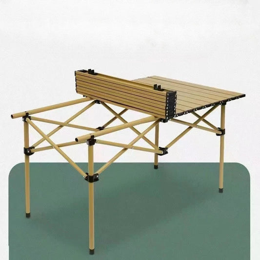 Outdoor Picnic Folding Desk Easy To Install Portable Camping Barbecue Table Sturdy Durable Egg Roll Tables Beach Leisure Desks