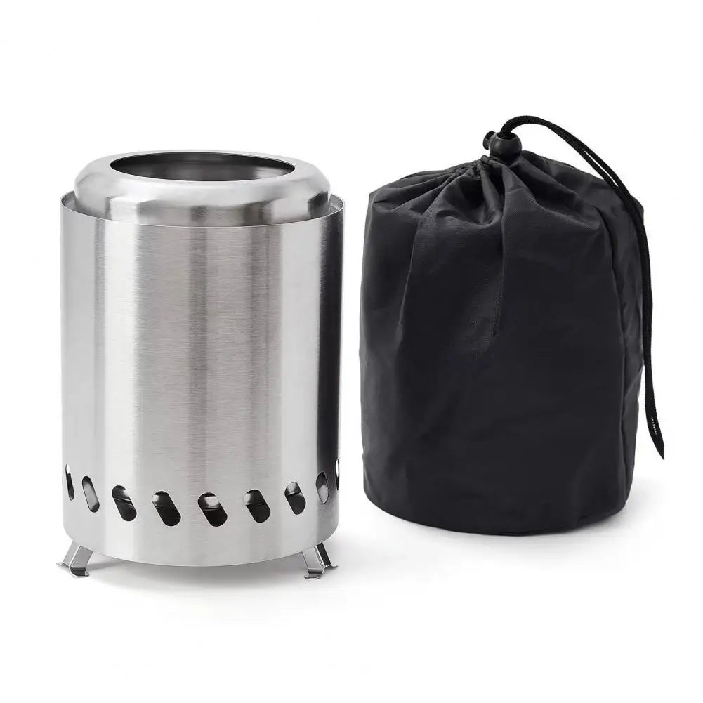 Outdoor Camping Smokeless Stove or Stove rack Portable Stainless Steel Burner Heater Mini Stove Campfire Fire Basin Equipment