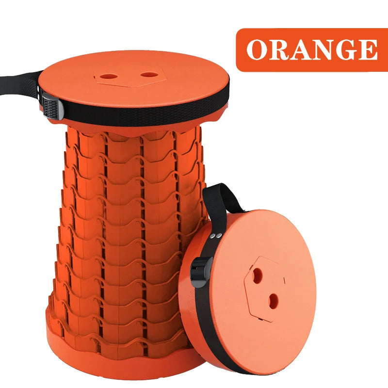 Portable Telescoping Folding Camping Stool, Outdoor Foldable Beach Chair, Folding Camping Chair for Travel Hiking Fishing Garden