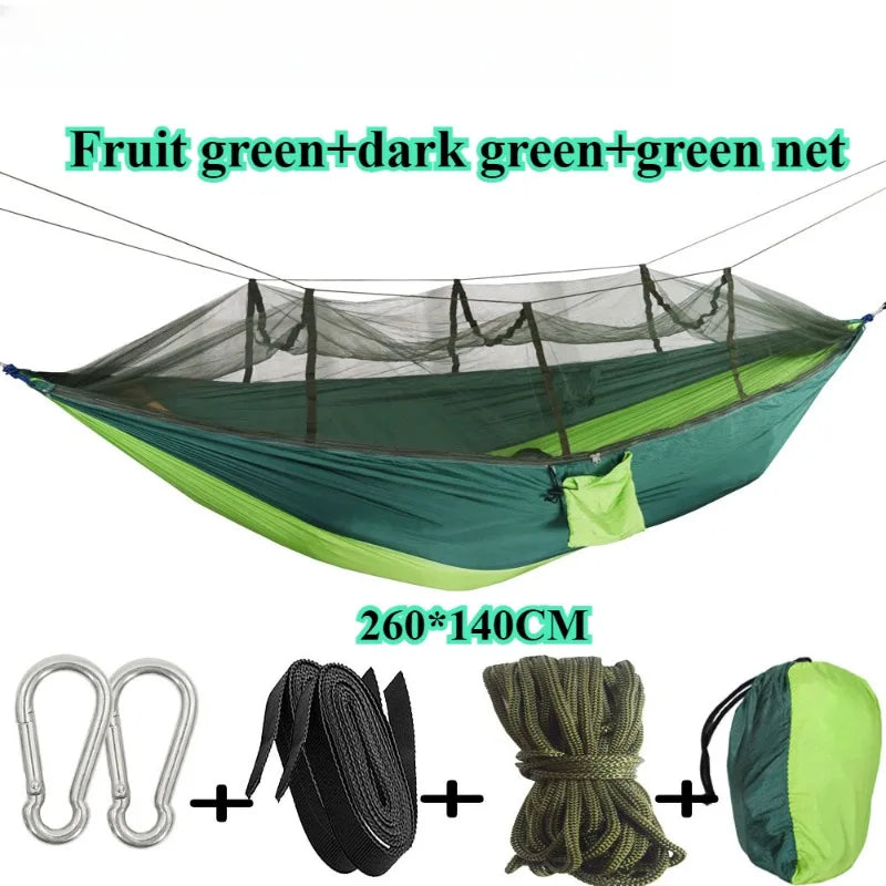 Outdoor Mosquito Net Hammock Camping With Mosquito Net Ultra Light Nylon Double Camping Aerial Tent Portable Travel Outdoors