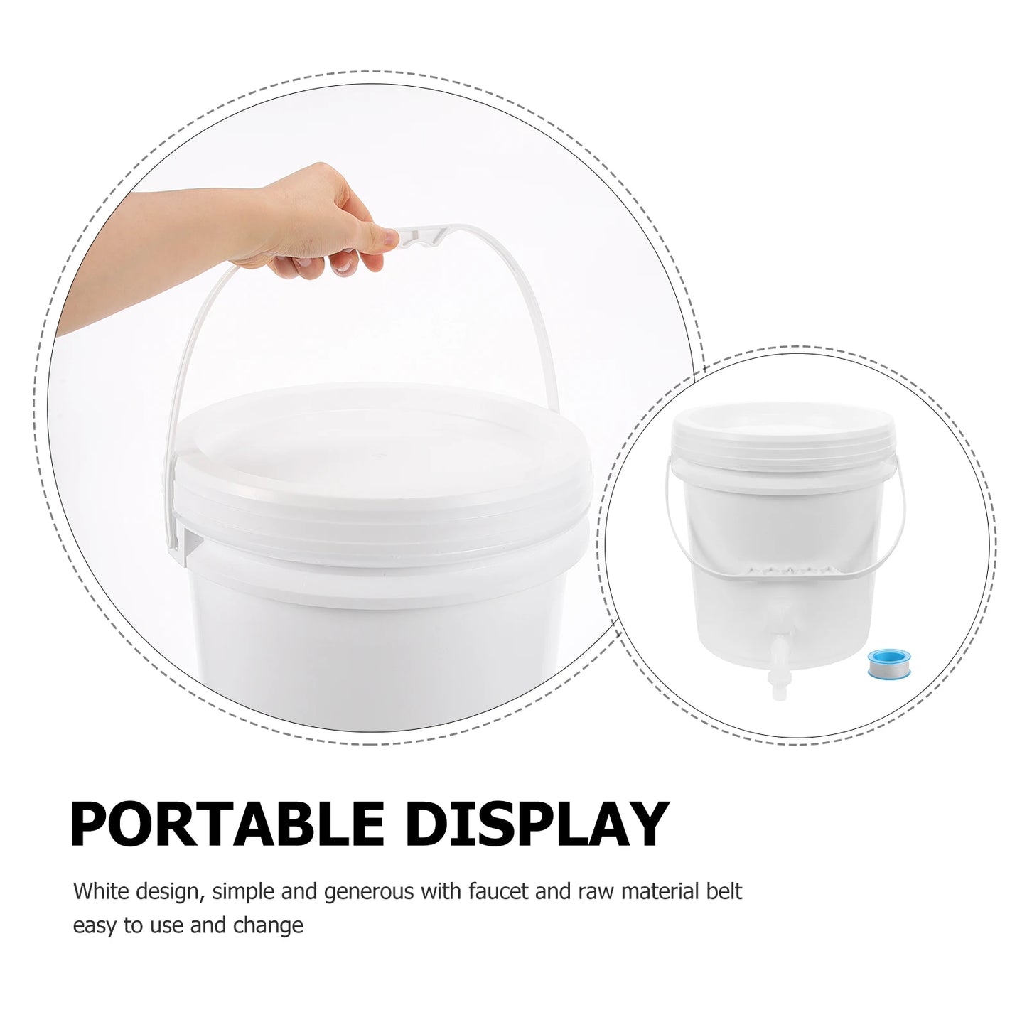 10L Water Container Storage Tank Camping Jug With Tap Portable Containers Outdoor Plastic Water Storage Bucket With Spigot