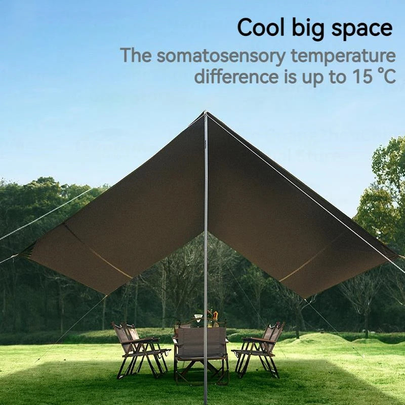 Camping awning waterproof picnic sunshade outdoor canopy awning portable waterproof anti-UV outdoor awning set outdoor supplies