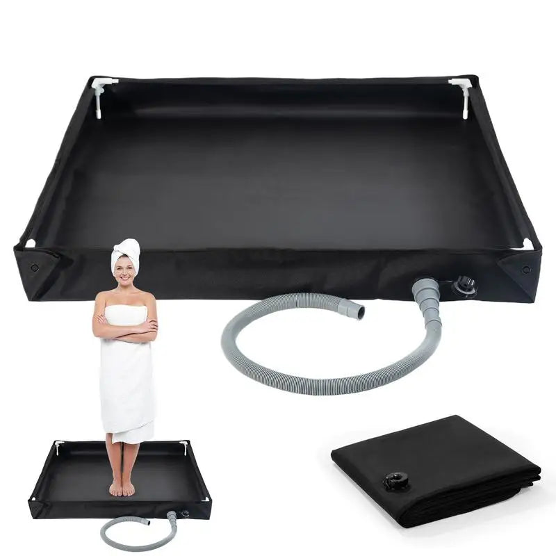 Shower Tent Base Camping Awning Shower Basin Portable Shower Pan outdoor Folding pets Shower Base Camping tent Accessories