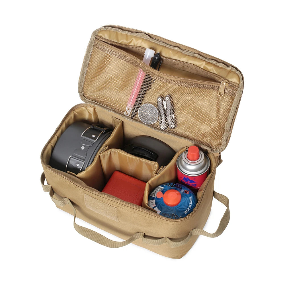 Practical Organizer Bags Multifunctional Camping Storage Bags 600D Oxford Gas Stove Canister Pot Carry Bags Outdoor Equipment