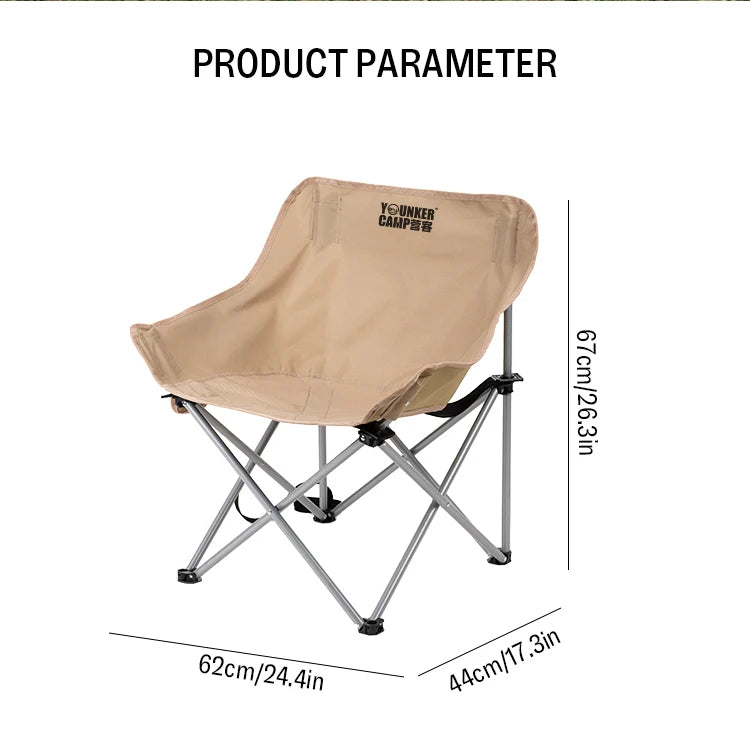 Outdoor Folding Moon Chair Portable Chair Camping Chair Picnic Gear Fishing Small Horse Stool Student Sketching