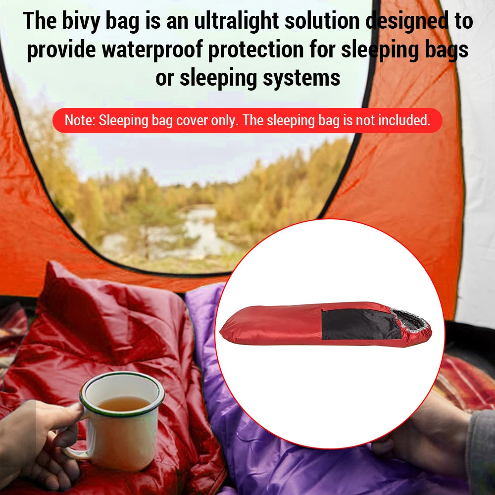 Outdoor Camping Lightweight Sleeping Bag Cover Cold-resistant Sleeping Bag Case Waterproof Bivy Bag 2024