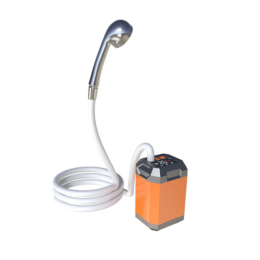 Portable Cordless Camping Shower Outdoor Electric Shower Pump Rechargeable Shower Large Capacity Hiking Traveling Shower Digital