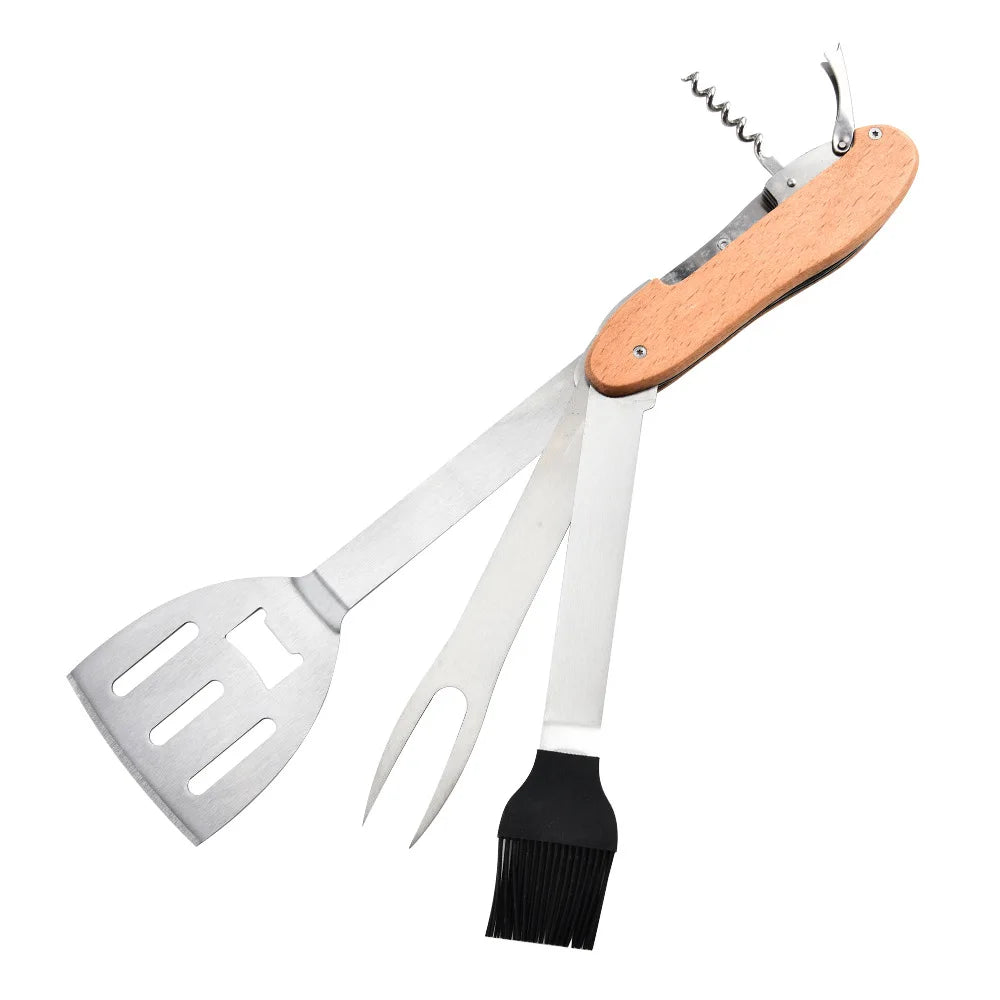 Multifunctional Camping Grill  Foldable Portable BBQ  For Picnic Hiking Travelling BBQ