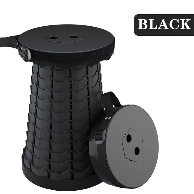 Portable Telescoping Folding Camping Stool, Outdoor Foldable Beach Chair, Folding Camping Chair for Travel Hiking Fishing Garden