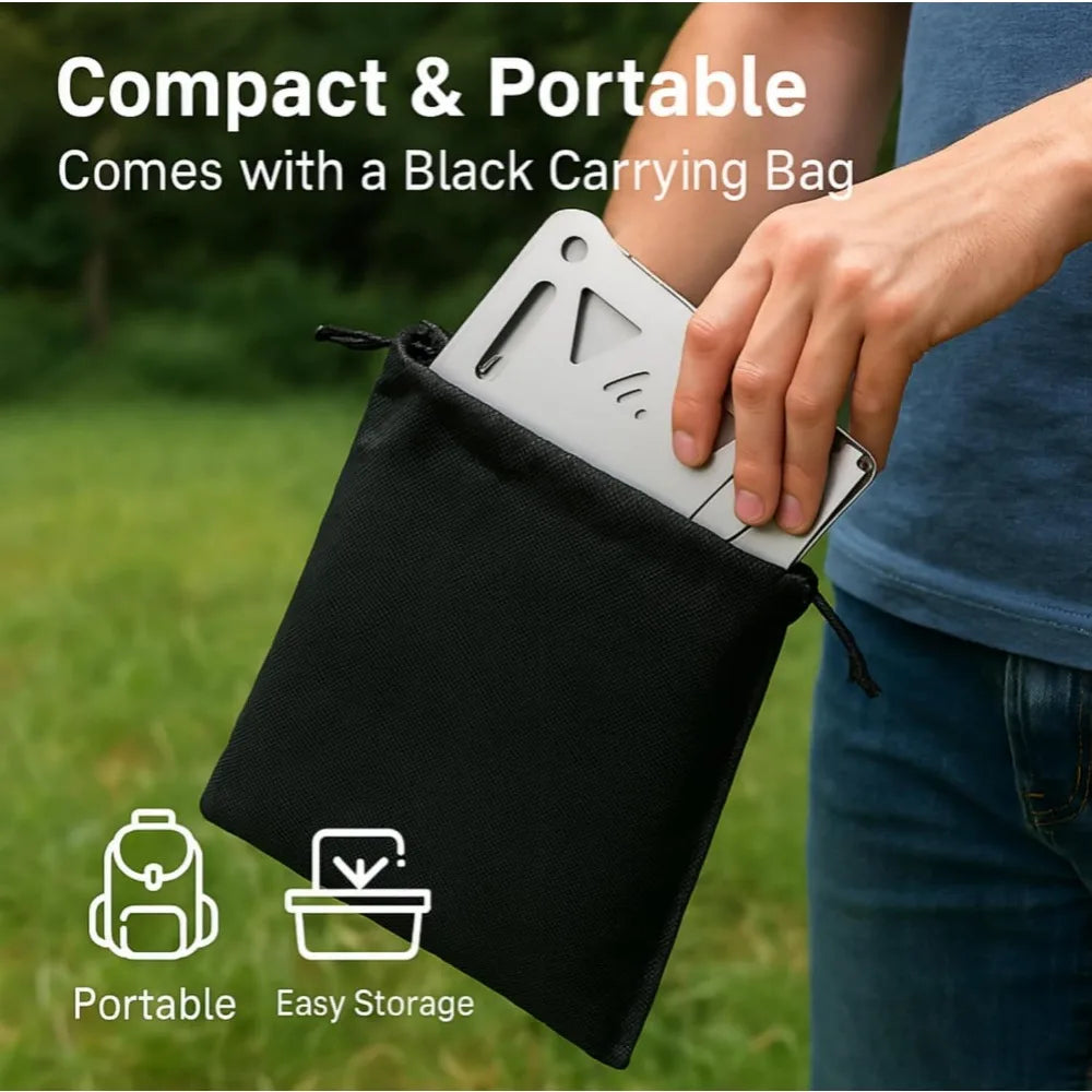 Portable Charcoal BBQ Grill Foldable Compact Outdoor Cooking Grill for Camping, Picnics, Backyard - Small & Durable