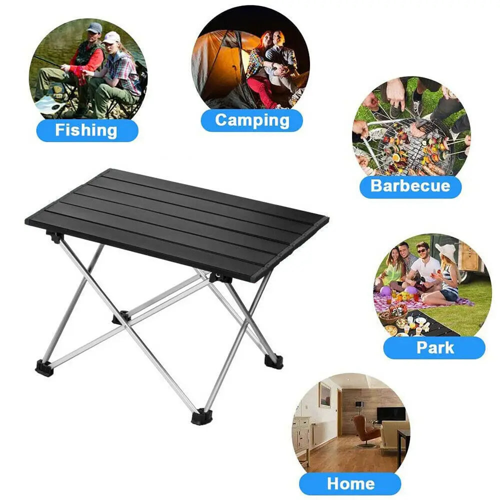 Folding Camping Table with Garden Picnic Tote Bag Portable BBQ Beach Fishing