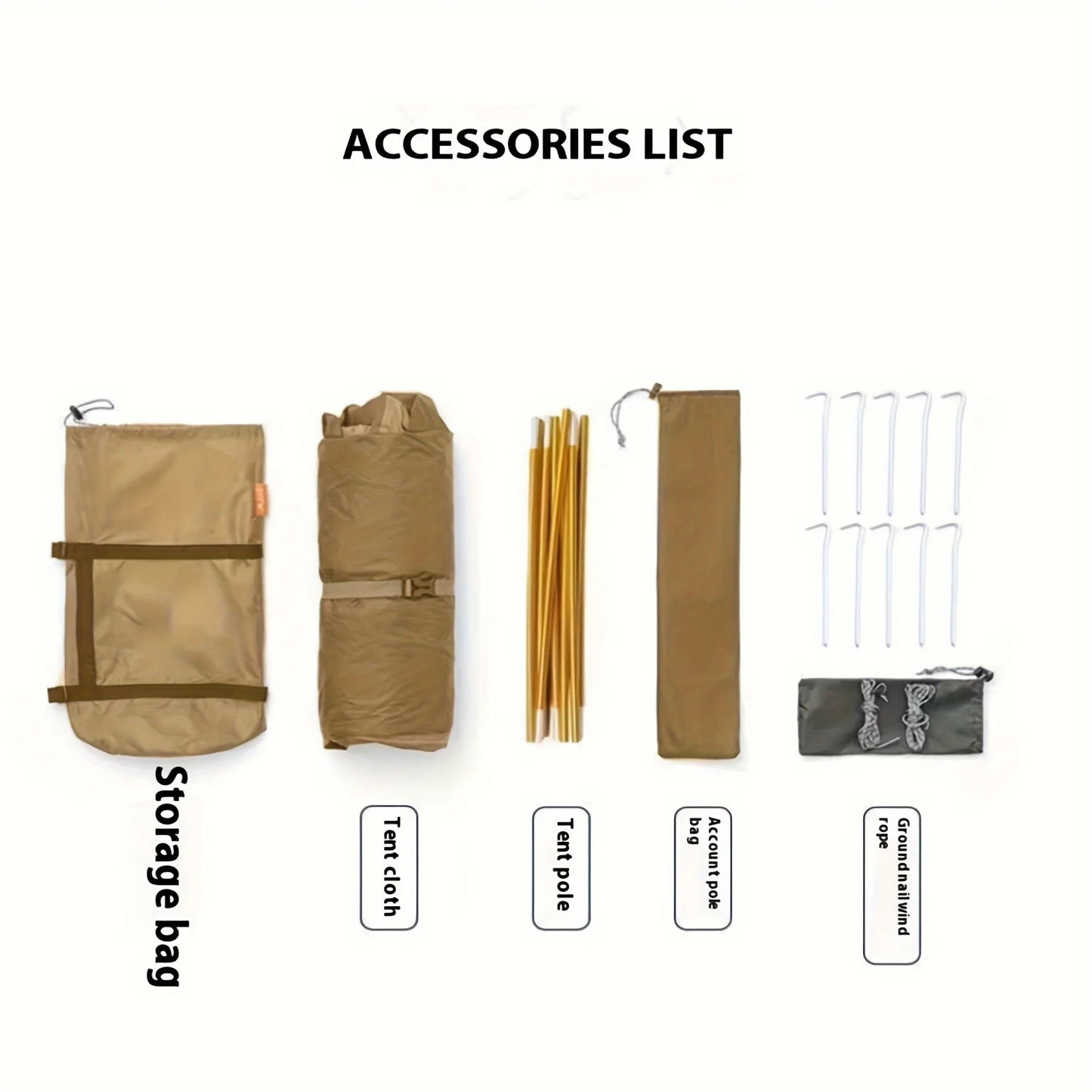 Pop Up Camping Tent, Easy to Build-Lightweight Portable Outdoor Backpacking Tent for Hiking, Carpa, Beach & Family Camping