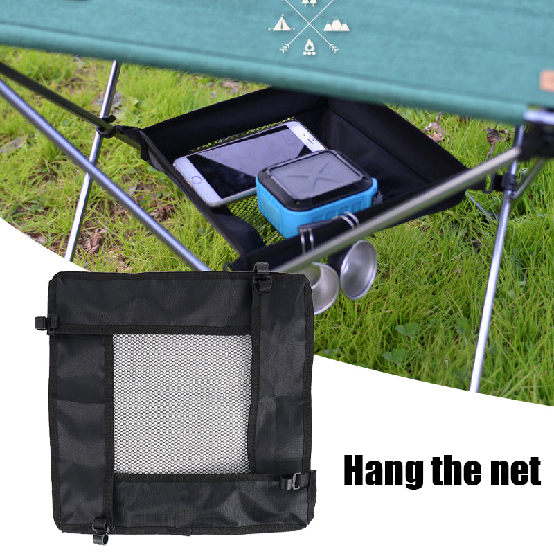 Portable Folding Table Storage Hanging Basket Picnic Table Hanger Storage Net Outdoor Camping BBQ Table Rack Accessories New