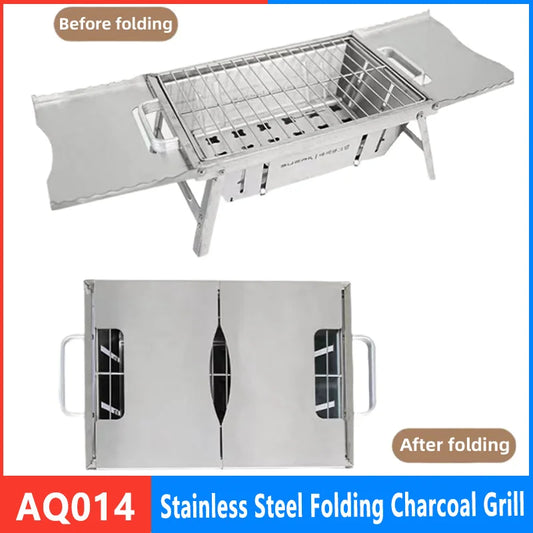 Portable large barbecue rack outdoor camping and picnic burner foldable charcoal camping barbecue stove