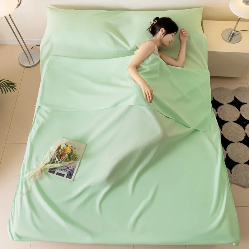 Adult Sleeping Bag for Outdoor Travel Hotels Cotton Sheet Liner Summer Ultralight Envelope Portable Sanitary Bag