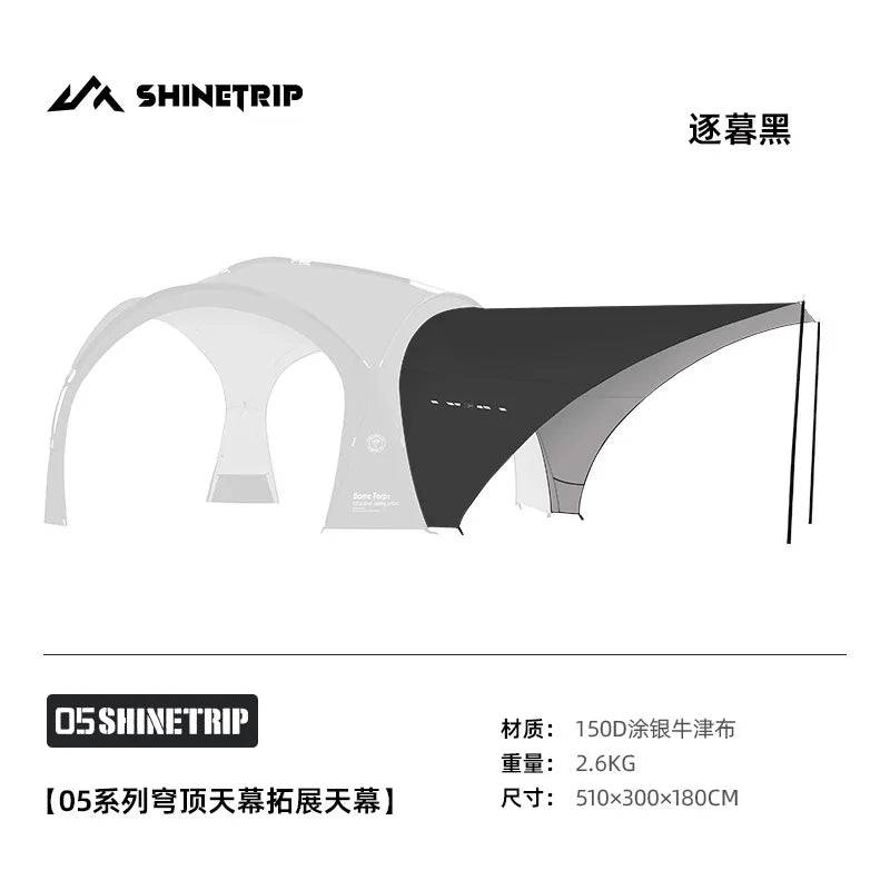 Mountain Fun Tent Outdoor Dome Canopy Oversized Awning Sun Protection Camping Equipment Camping Windproof Can Expand The Dome