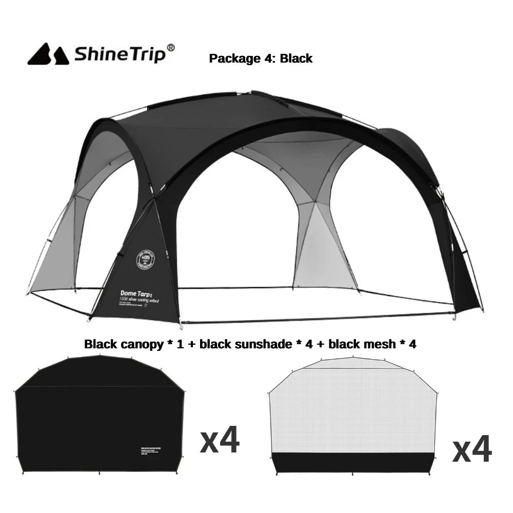 Camping Dome Tents for Outdoor, Tarp or Accessory, Big Canopy, Beach Awning, Waterproof Picnic Tent, 8-10 Persons