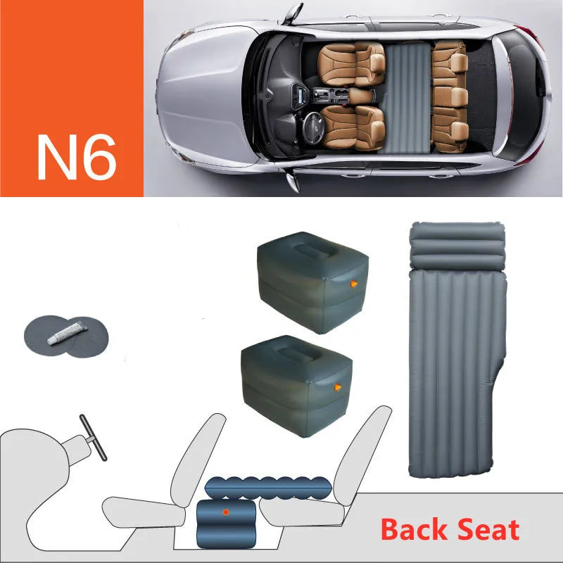 Best Universal Inflatable Car Mattress SUV Jeep Truck Car Back Seat Air Mattress Single Outdoor Camping Car Air Bed New