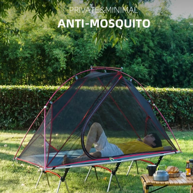 Outdoor Camping Tent, Foldable Bunk Bed Tent, Portable Single Person Marching Bed Tent, Mosquito Proof Beach Tent, Hiking Tent