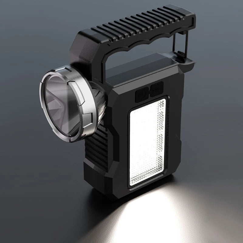 Solar Power LED Flashlights Multifunctional Portable Light Rechargeable Camping Work Light Solar Charging High brightness Torch