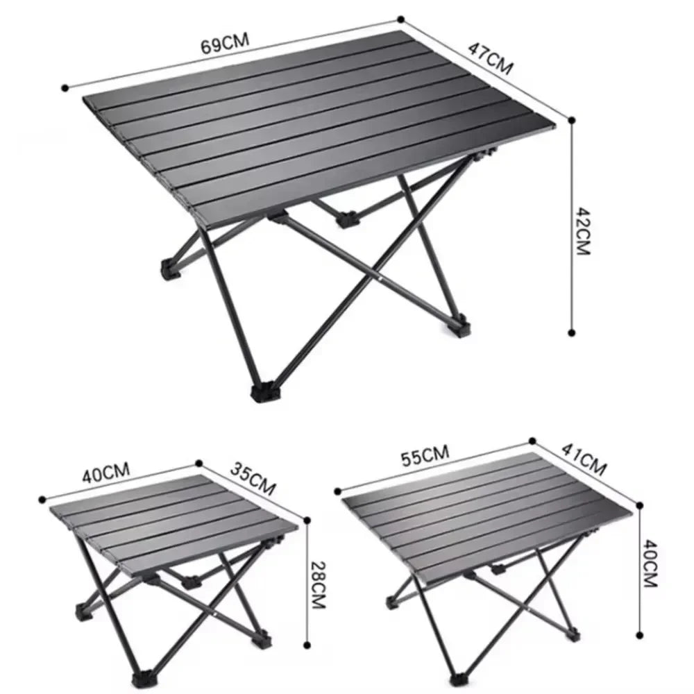 Folding Outdoor Camping Table Ultra Light Foldable Egg Roll Camp Table Portable Picnic Barbecue Desk Simple Small Fishing Tables