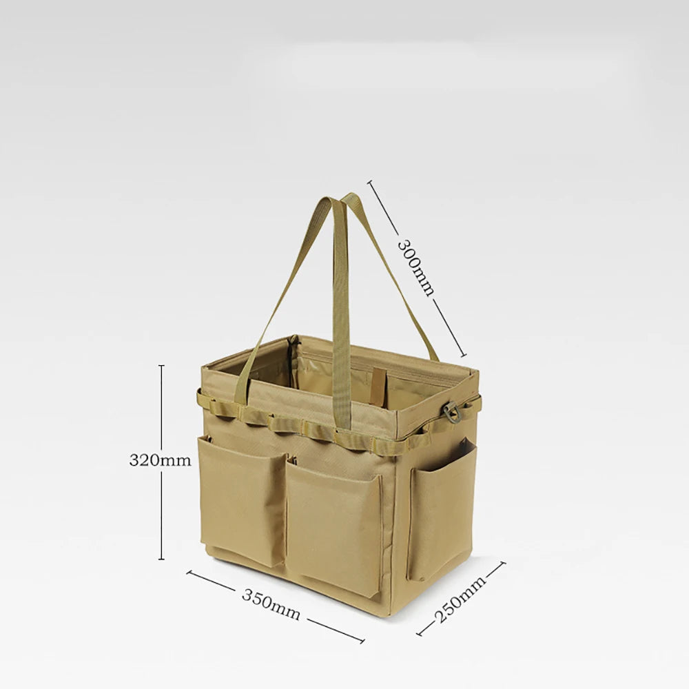 Camping Cooking Utensil Storage Tool Box Multifunction Car Trunk Storage Bag Large Capacity Collapsible Outdoor Hiking Fishing