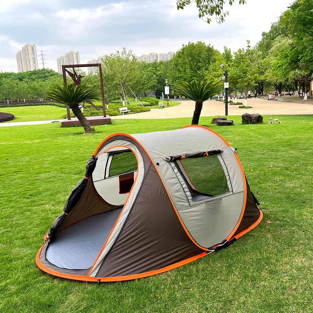 One tent for 3-4 people, camping tent, family tent, travel tent, waterproof and sun protection, suitable for camping and hiking
