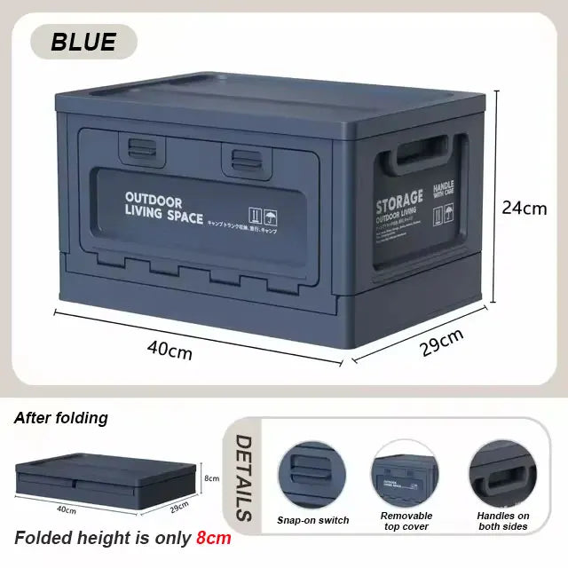 Camping Storage Box, Trunk Organizer, Camping Picnic Camping Box, Car Folding Outdoor Bench and Chopping Board