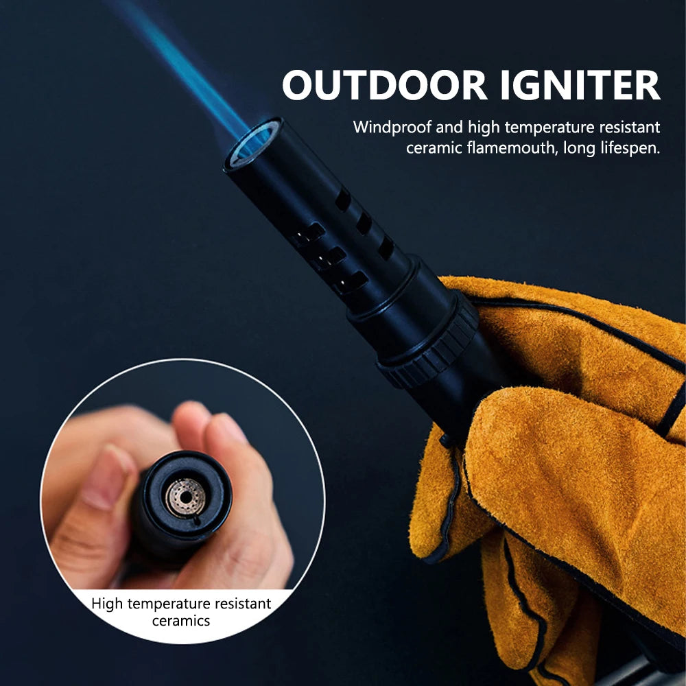 Outdoor Igniter Camping GasTorch Portable Burners Charcoal Burning Tool Picnic BBQ Cooking Flamethrower Circulate Refilled