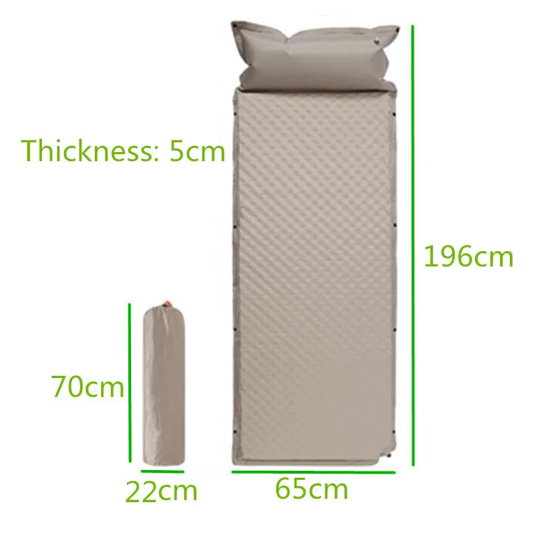 Outdoor Camping Automatic Inflatable Mattress Double Air Mattress Sleeping Pad Camping Moisture-proof Mat Air Cushion Moisture-p