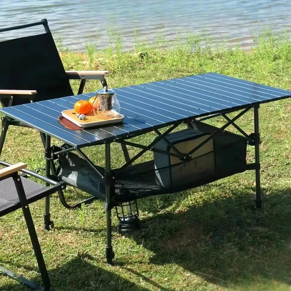 Camping Folding Long Table Outdoor Picnic Desk Travel Lightweight Egg Roll Tables With Carrying Bag Portable Beach Leisure Desks