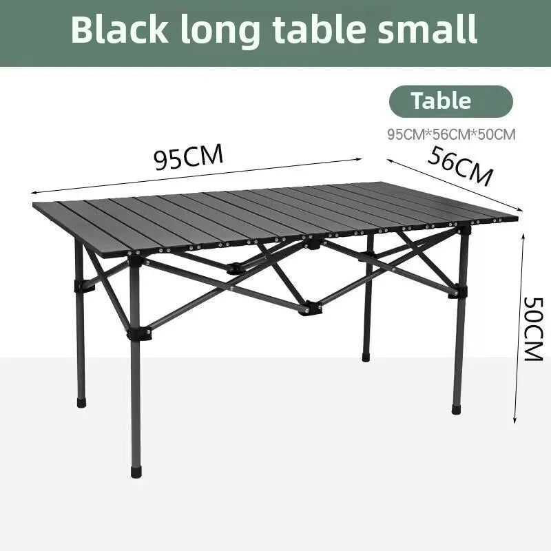 Outdoor Picnic Folding Desk Easy To Install Portable Camping Barbecue Table Sturdy Durable Egg Roll Tables Beach Leisure Desks