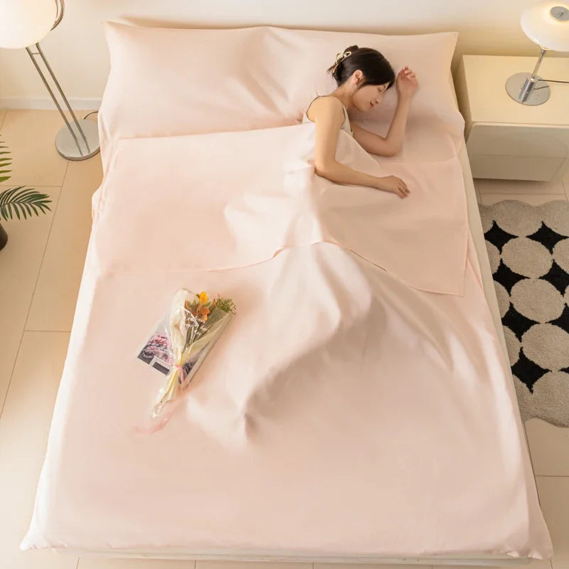 Adult Sleeping Bag for Outdoor Travel Hotels Cotton Sheet Liner Summer Ultralight Envelope Portable Sanitary Bag