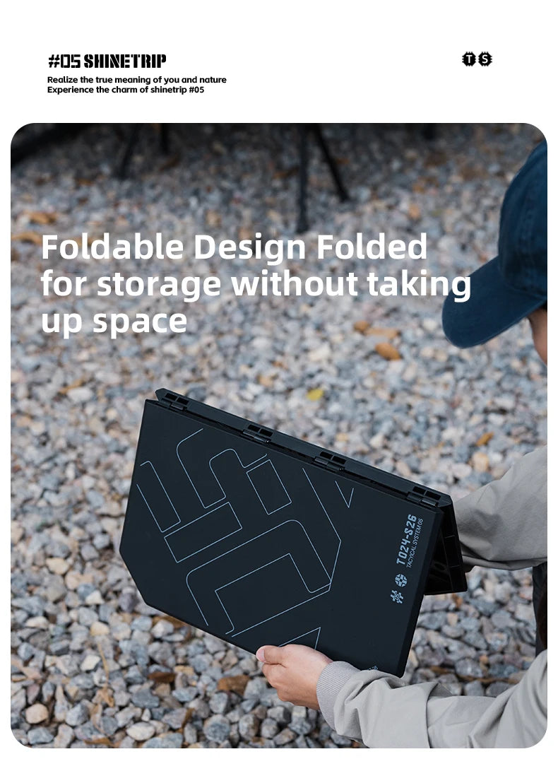 ShineTrip 05 Series Ultralight Dual Purpose Table Outdoor Camping Portable Table Folding Abs Desktop and Aluminum Stand