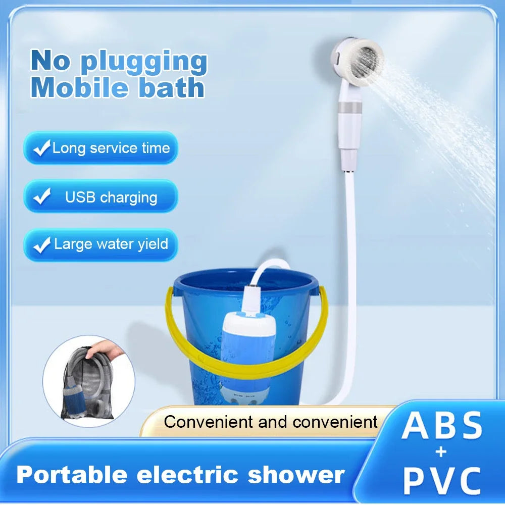 Outdoor Upgraded Handheld Electric Shower ，electric Water Pump for Camping, Bathroom Shower，Plant Watering, and Pet Cleaning