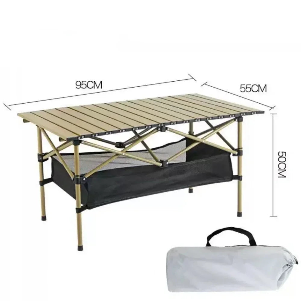 Outdoor Folding Long Table with Easy Carrying Bag Lightweight for Self-Driving Trips Long Table Portable Camping Folding Desk