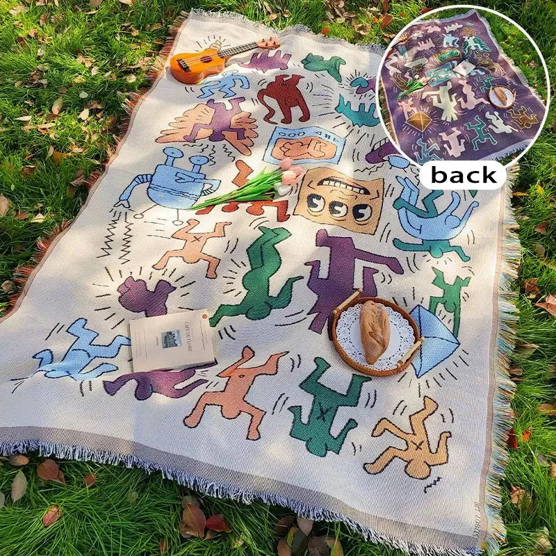 1pc camping blanket, picnic mat, durable, lightweight, waterproof, hand washable, suitable for outdoor use on lawns and tents