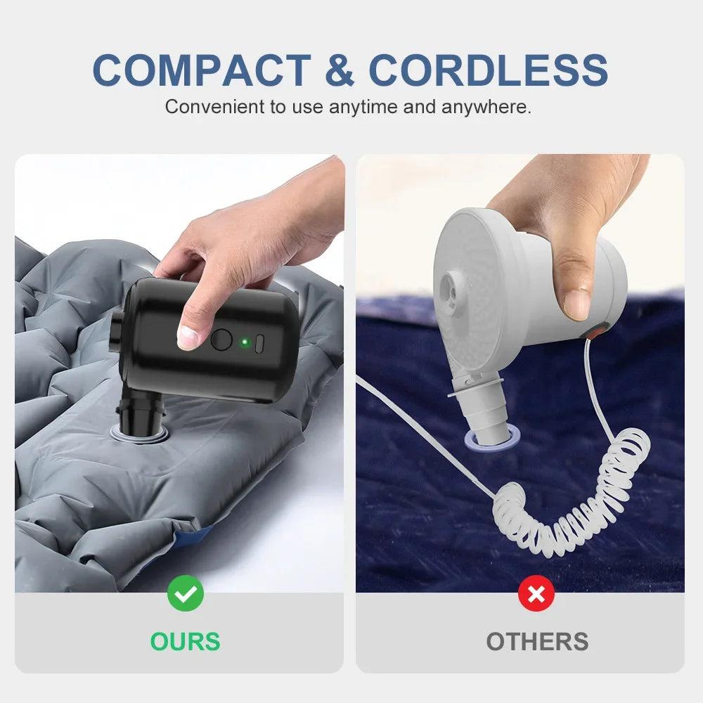 Outdoor portable camping air pump charging and pumping dual-purpose air mattress air pump swimming ring electric inflator