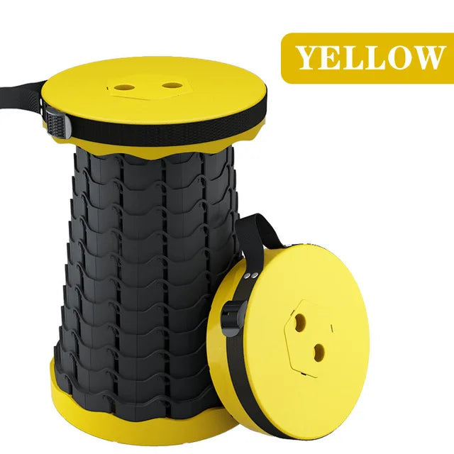 Portable Telescoping Folding Camping Stool, Outdoor Foldable Beach Chair, Folding Camping Chair for Travel Hiking Fishing Garden