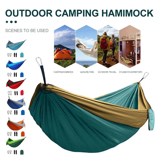 Camping Hammock Portable Portable Camping Hammock Single Person Lightweight Outdoor Travel Sleeping Gear for Hiking Garden Beach