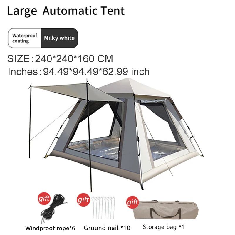 Tent automatic tent free Family tent outdoor camping inside space can accommodate 4-5 people suitable for tourist beach camping