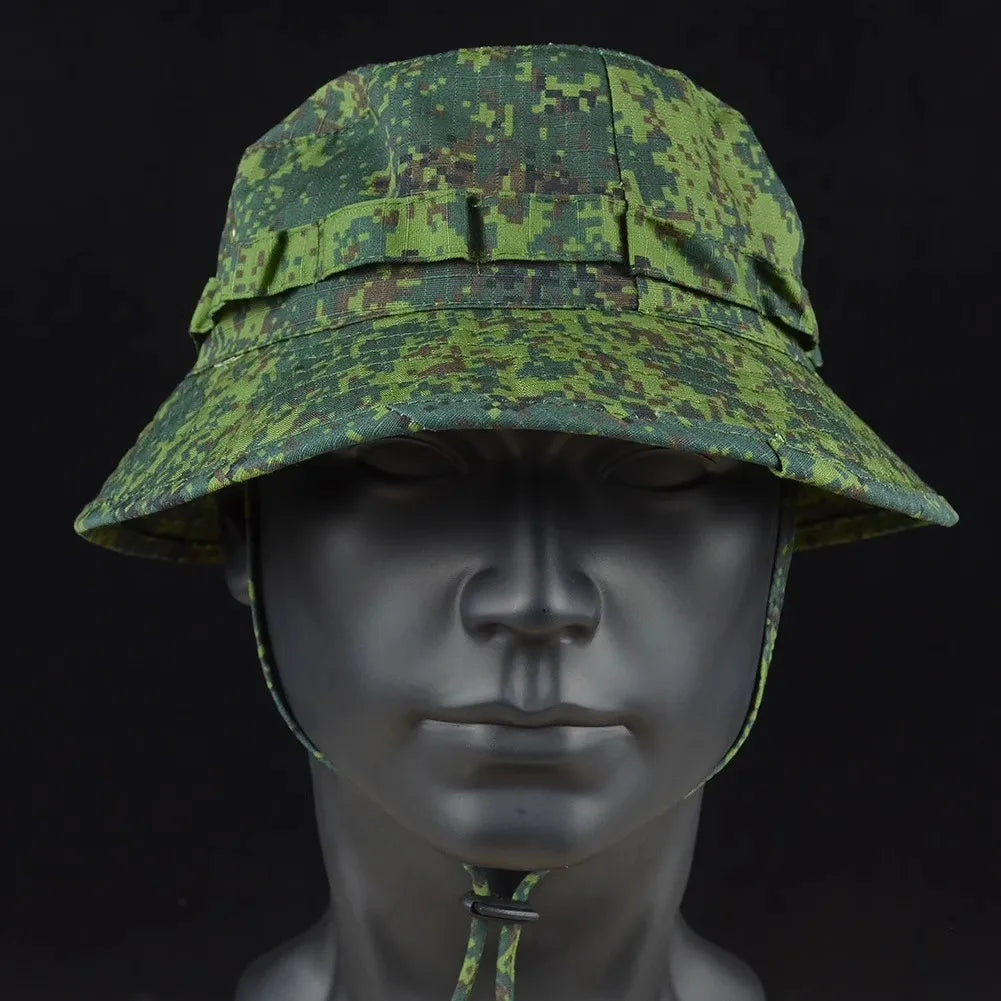 Tactical Boonie Hats Sun Fishing Hat Outdoor Bobble Cap Hiking Fisherman Sniper Ghillie Bucket Hats